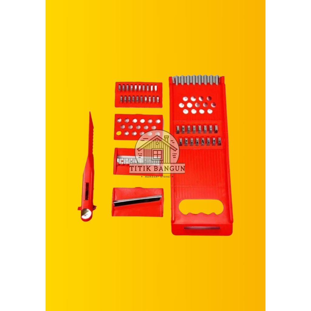 Parutan Multifungsi 8 IN 1 /Parutan Multifungsi Serbaguna Orange / Parutan Serbaguna