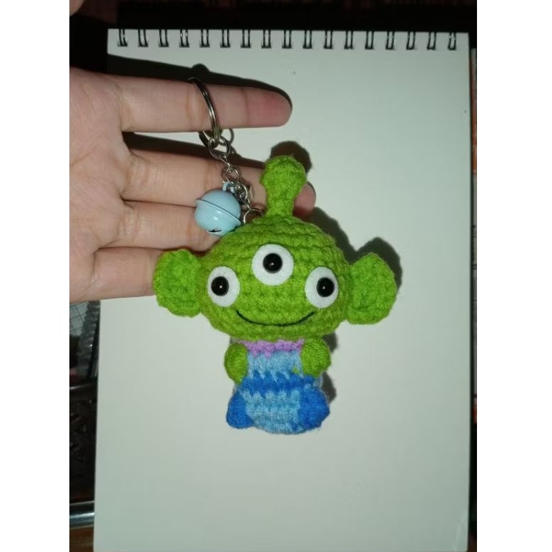 100% HANDMADE | Gantungan Rajut Alien Toy Story