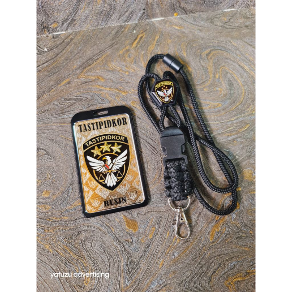 plat id card lanyard holder custom logo polri bpn jaksa bnn sipil kejaksaan bin pns angkatan polisi 