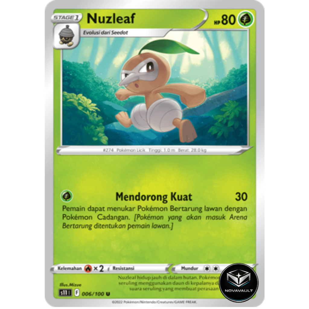 Nuzleaf (U) - 006/100 - Neraka Sirna (s11) - Pokemon TCG Indonesia