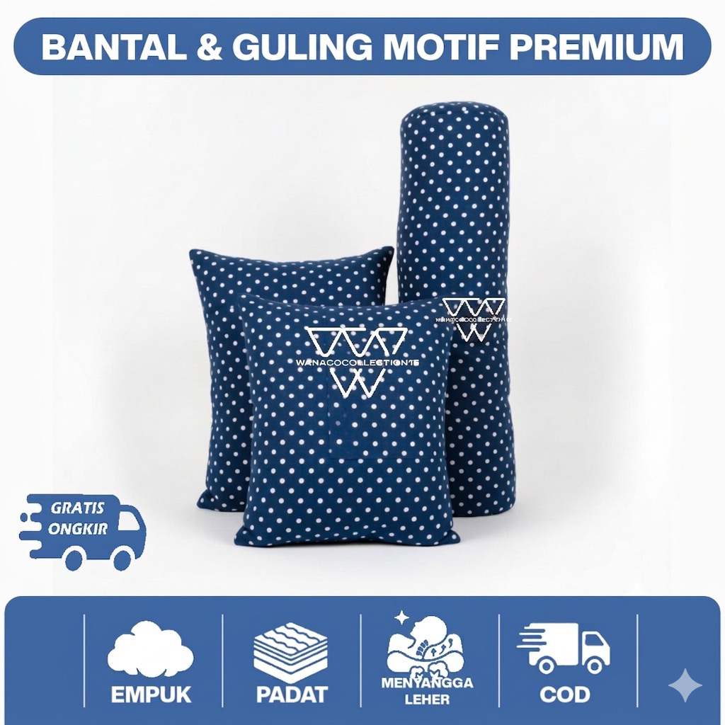 1 sett bantal guling kapuk hyget premium empuk murah/sett murah bantal guling tidur dewasa