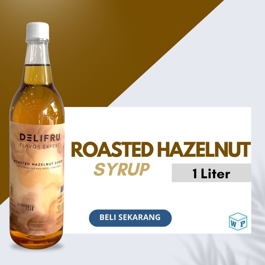 Delifru - Roasted hazelnut syrup 1Liter - Delifru syrup roasted hazelnut - Sirup roasted hazelnut