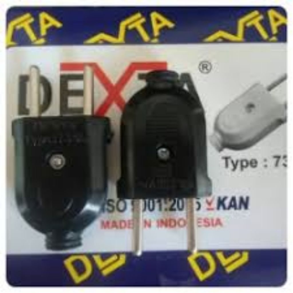 Steker gepeng Dexta 735L hitam