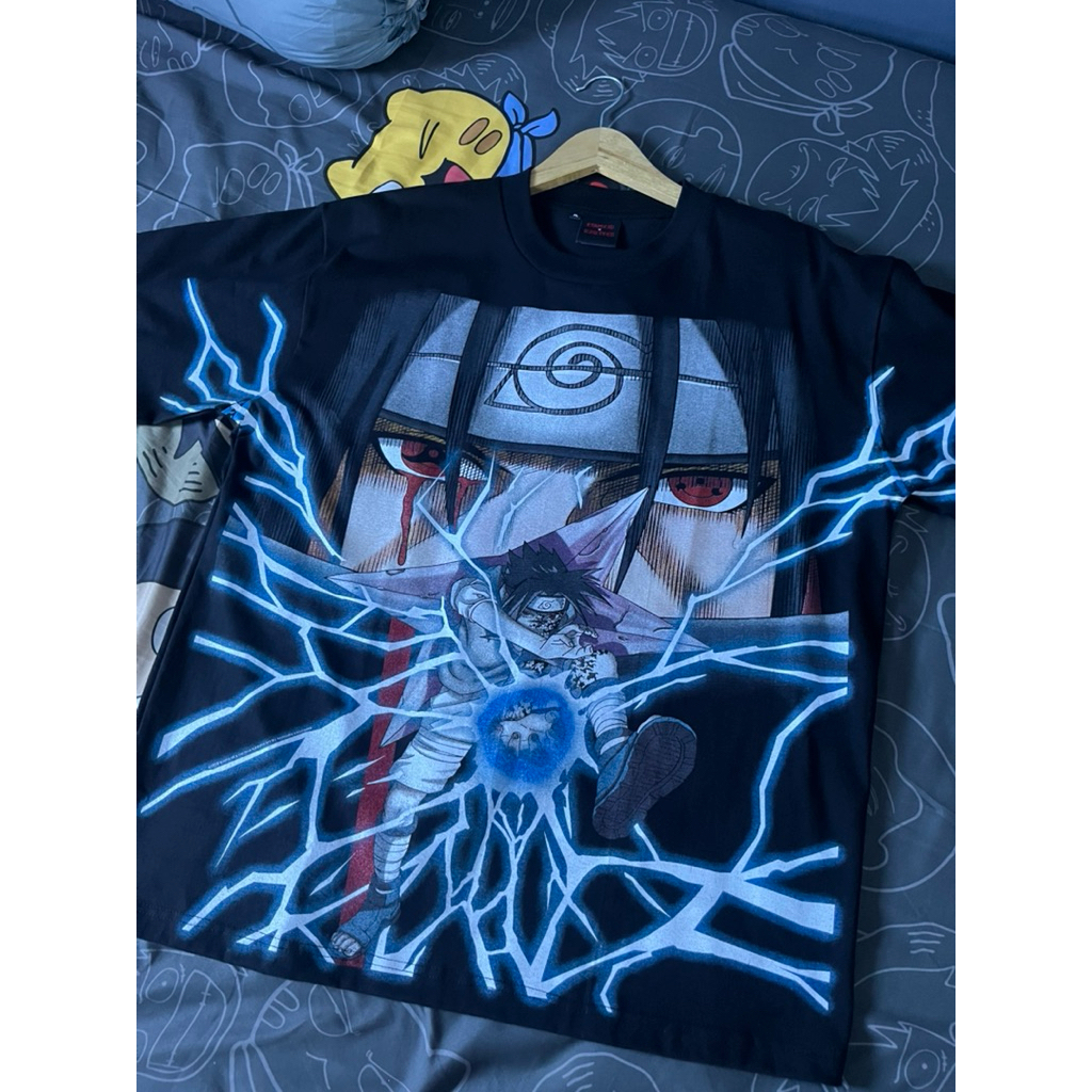 Kaos Anime Naruto Bootleg Sasuke Itachi AOP