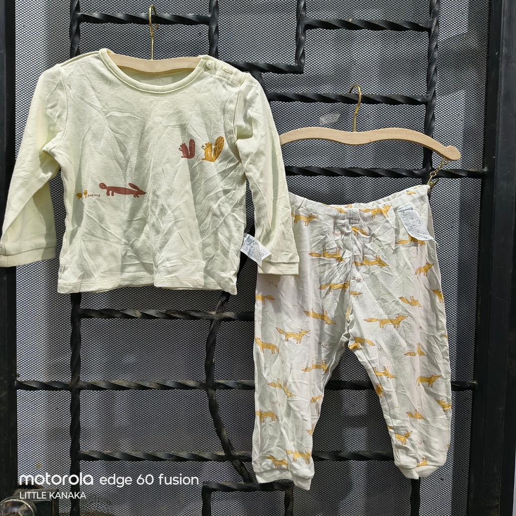 Agabang Setelan Baju Panjang/Baju Tidur Anak Perempuan/Laki-laki Aksesoris Fashion 1-2 Tahun AAkseso