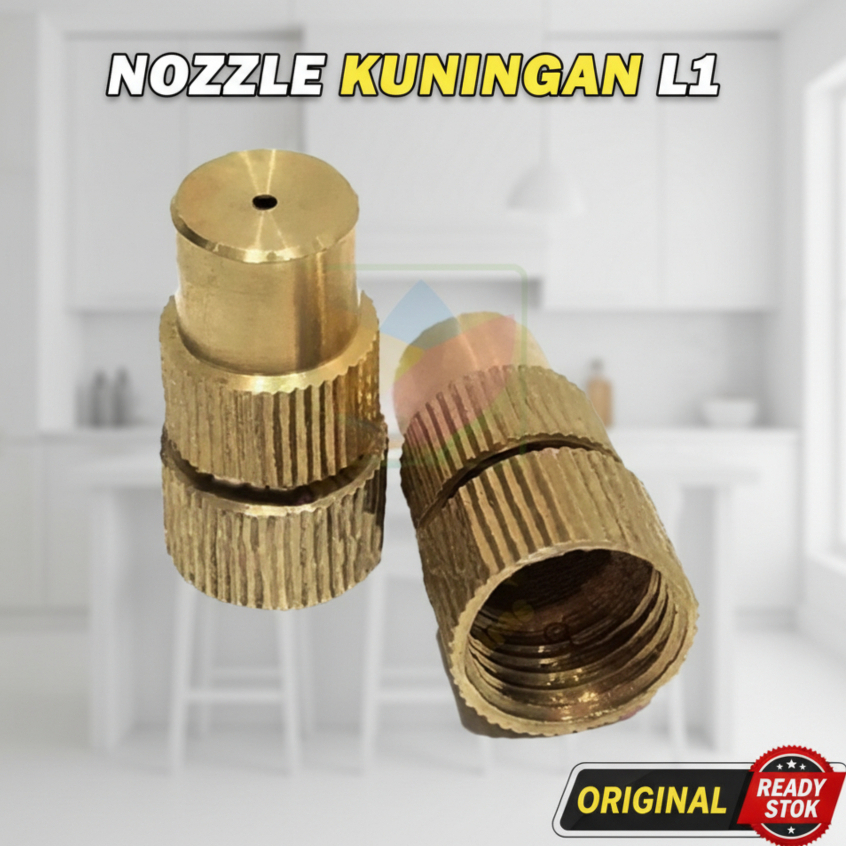 NOZZLE SPUYER LUBANG 1 KUNINGAN IMPORT Nozzle Kepala Sprayer Kuningan Spuyer Lurus Elektrik Manual