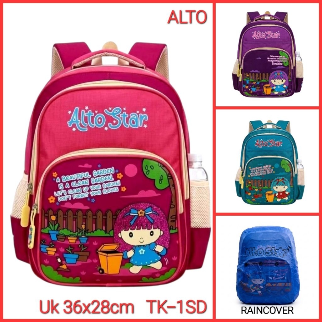 Tas Ransel Sekolah Anak Perempuan/Cewek TK SD Alto Star