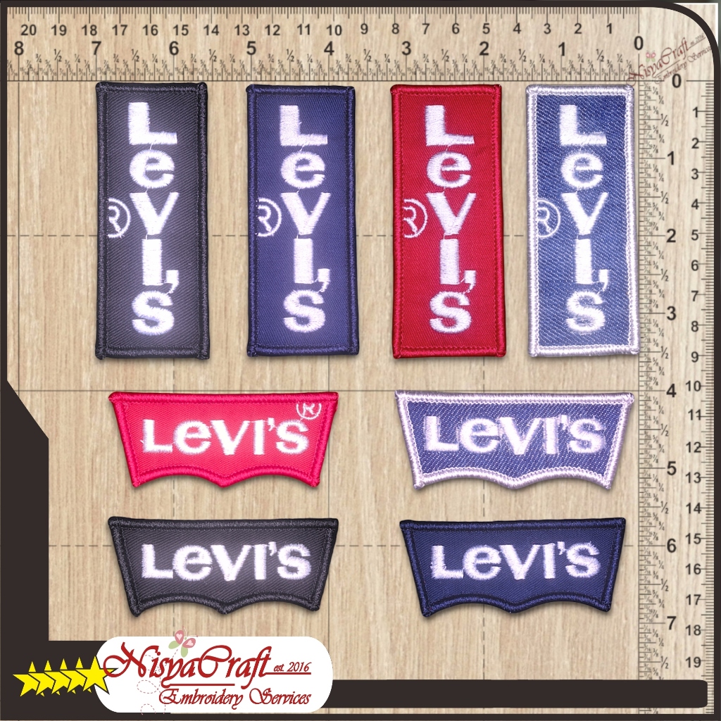 NCEP0201-0014 Levis Levi Embroidered Vintage  Style Retro Logo | CAPS Topi Hat | Patch Emblem Bordir