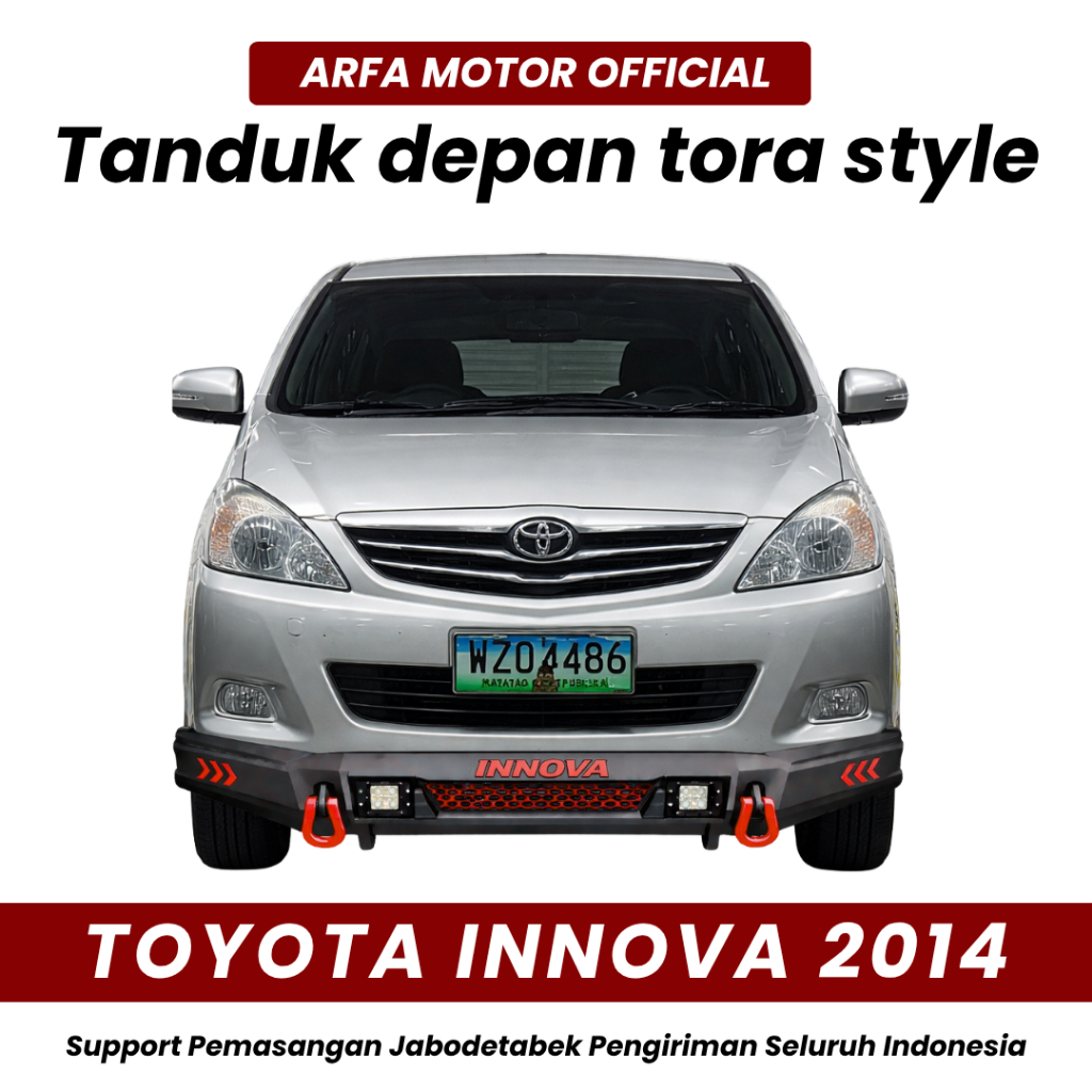 TANDUK DEPAN INNOVA 2014 CUSTOM TORA TOWING PENGAMAN PELINDUNG BEMPER ANTI KARAT