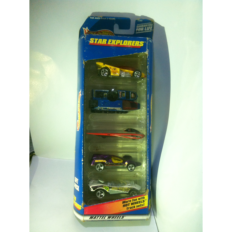 Hot Wheels Gift Pack. 2000 Star Explorers 5-Pack - 25363. Shadow Jet-Radar Ranger-Solar Eagle III-Sp