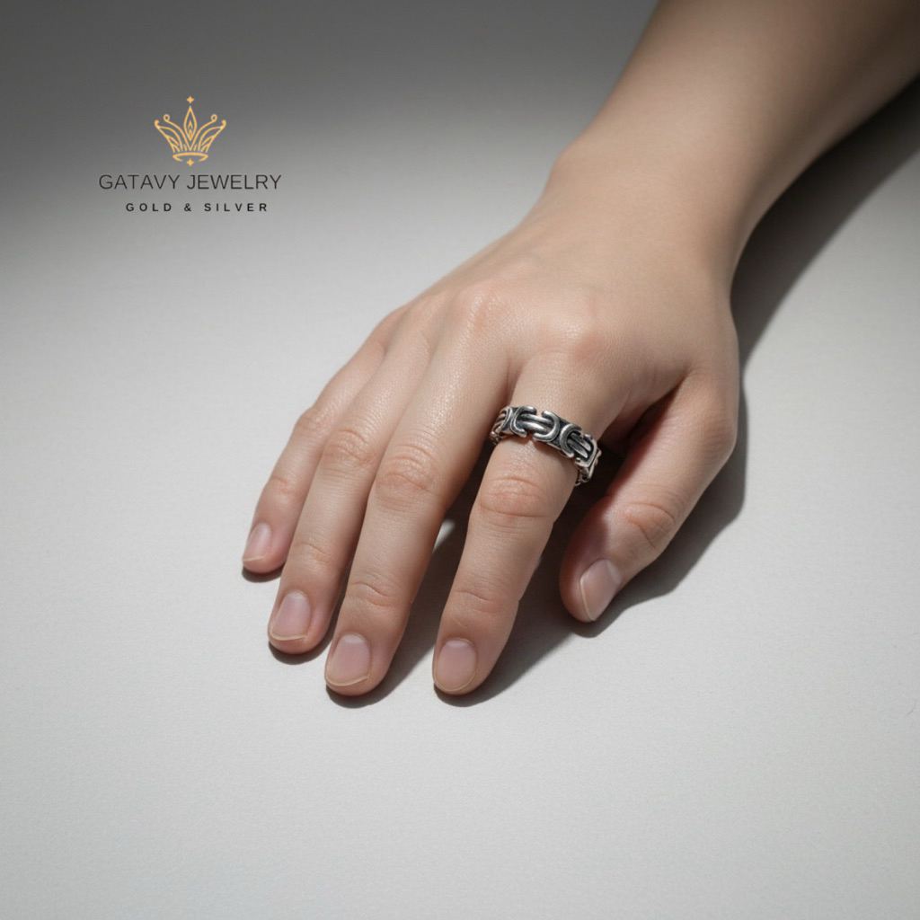 Cincin Bali Perak Asli 925 Motif Borobudur