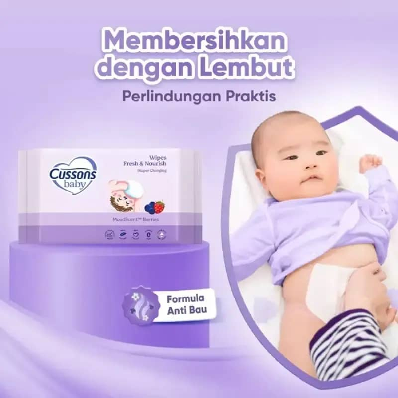 [ 1Pcs ] Cussons Baby Tisu Basah Bayi Cussons 45s tisu basah wipes