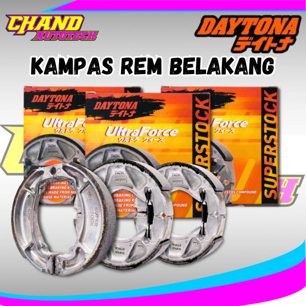 Kampas Rem Belakang DAYTONA Vario Beat Aerox Genio Mio Nouvo Jupiter Vario Karbu Kampas Rem Daytona