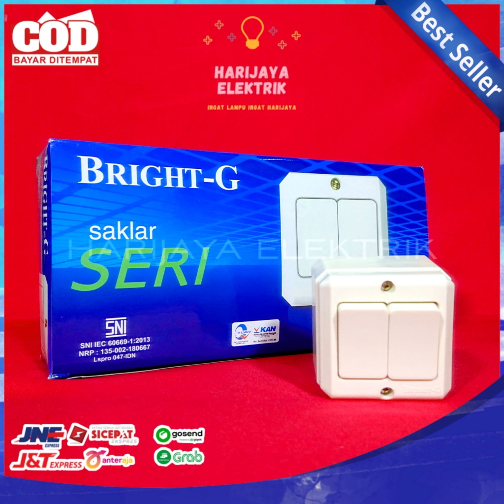 BRIGHT-G Saklar Seri OutBow / Tempel / Saklar Double OB Bright G 702