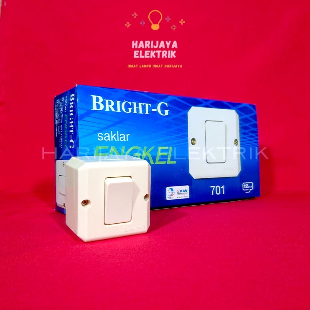 BRIGHT-G Saklar Engkel OutBow / Tempel / Saklar Tunggal Single OB Bright G 701