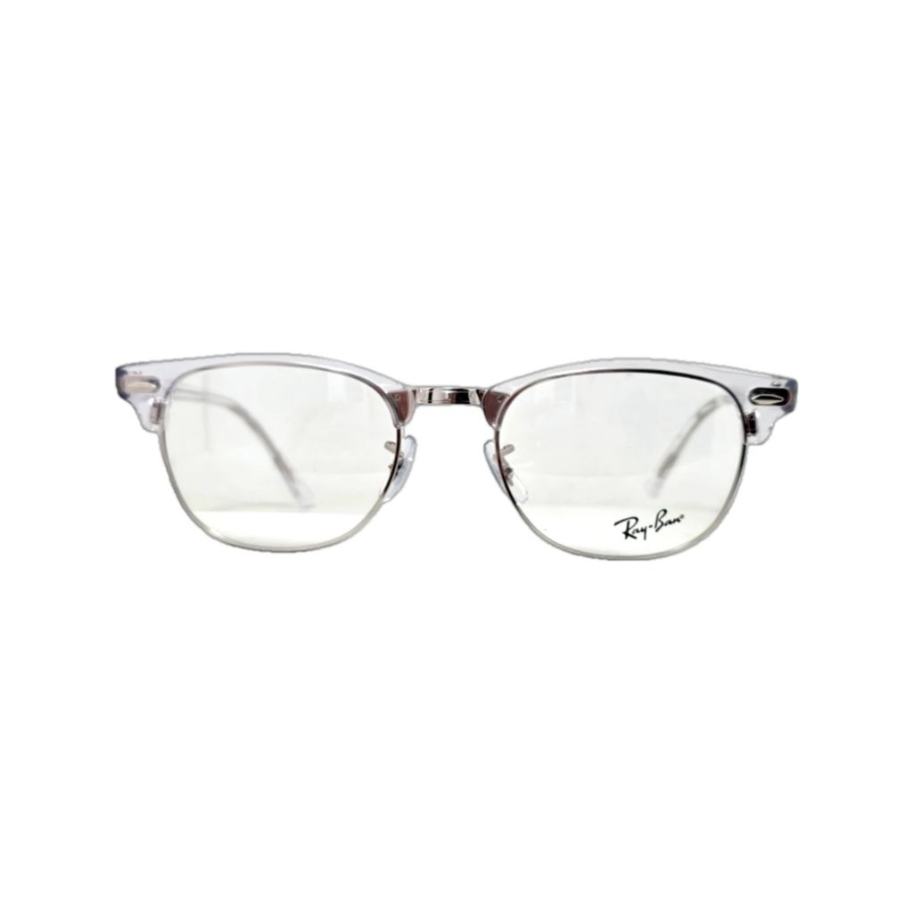 Frame Kacamata Clubmaster Rayban Original Rb5154 2001 53-21-145 White Transparent