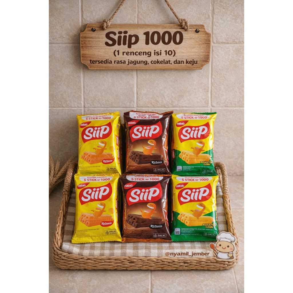 (1 renceng = 10 pcs) NABATI SIIP 1000 ISI 10