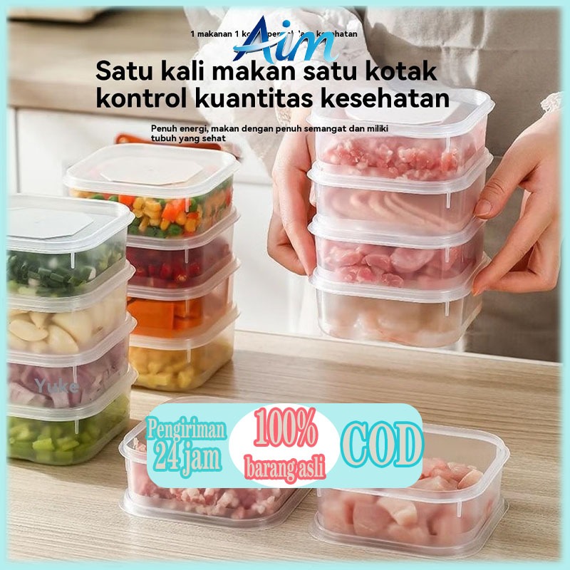 Wadah Penyimpanan Makanan Plastik Berkualitas Tinggi Tanpa Bau (Isi 1-5) / Set Wadah Makanan Kulkas 