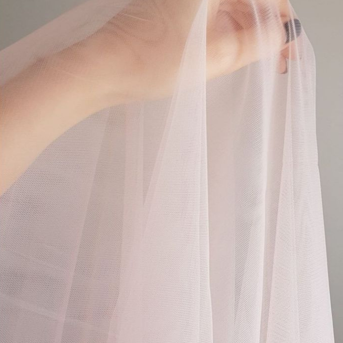 0,5 Meter Kain Bahan Meteran Soft Tile Tulle Polos Halus / Kain Meteran Tutu Polos Halus