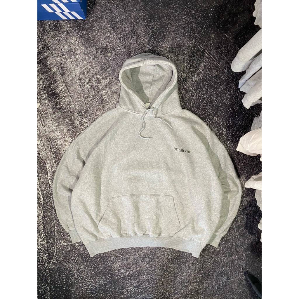 Vetements Grey Hoodie Logo