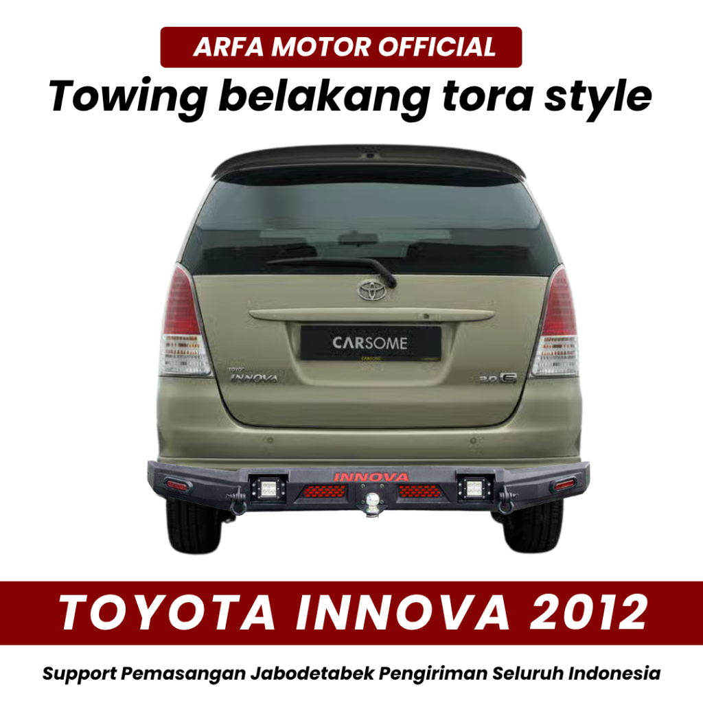 TOWING BELAKANG INNOVA 2012 CUSTOM TORA TANDUK PENGAMAN PELINDUNG BEMPER ANTI KARAT