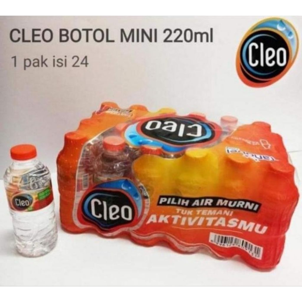 Air Cleo botol mini| Air Murni Cleo 220ml - 24 Botol