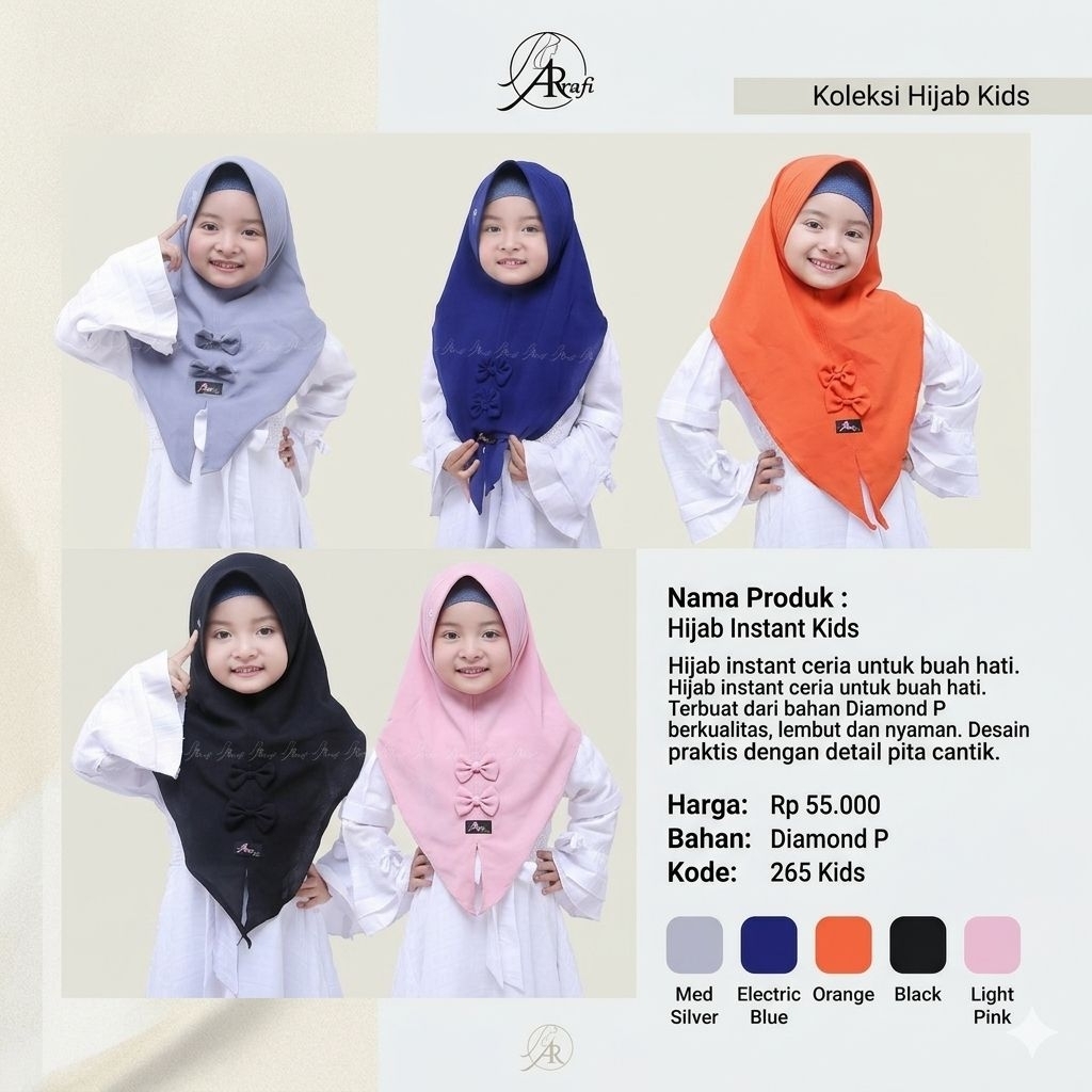 JILBAB ANAK AR 265 KIDS ARRAFI OFFICIAL BTS STORE