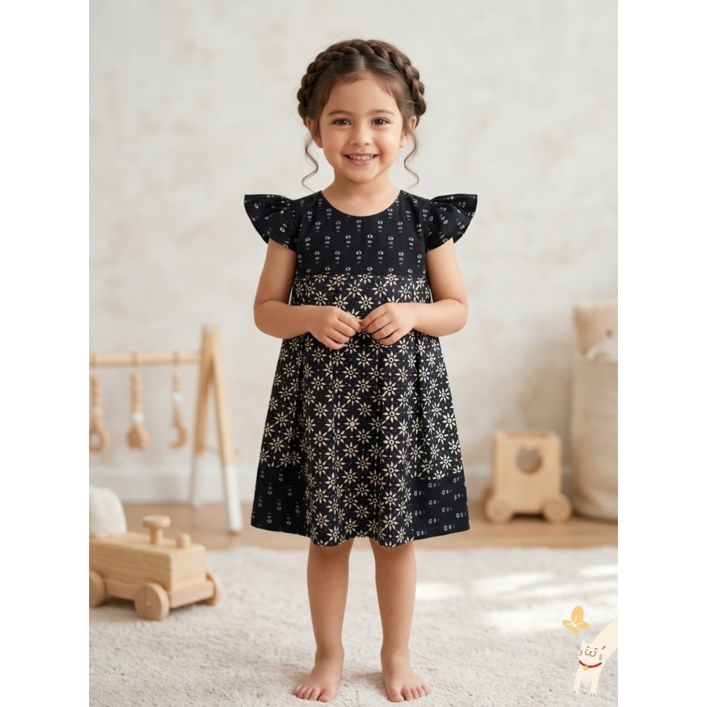 Dress Batik anak perempuan usia 3-4th