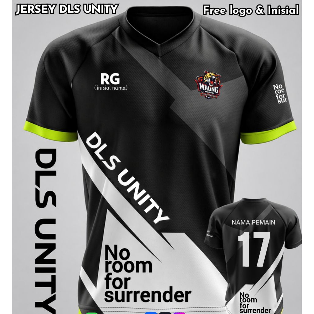 Jersey Atasan Printing DLS UNITY free logo nameset