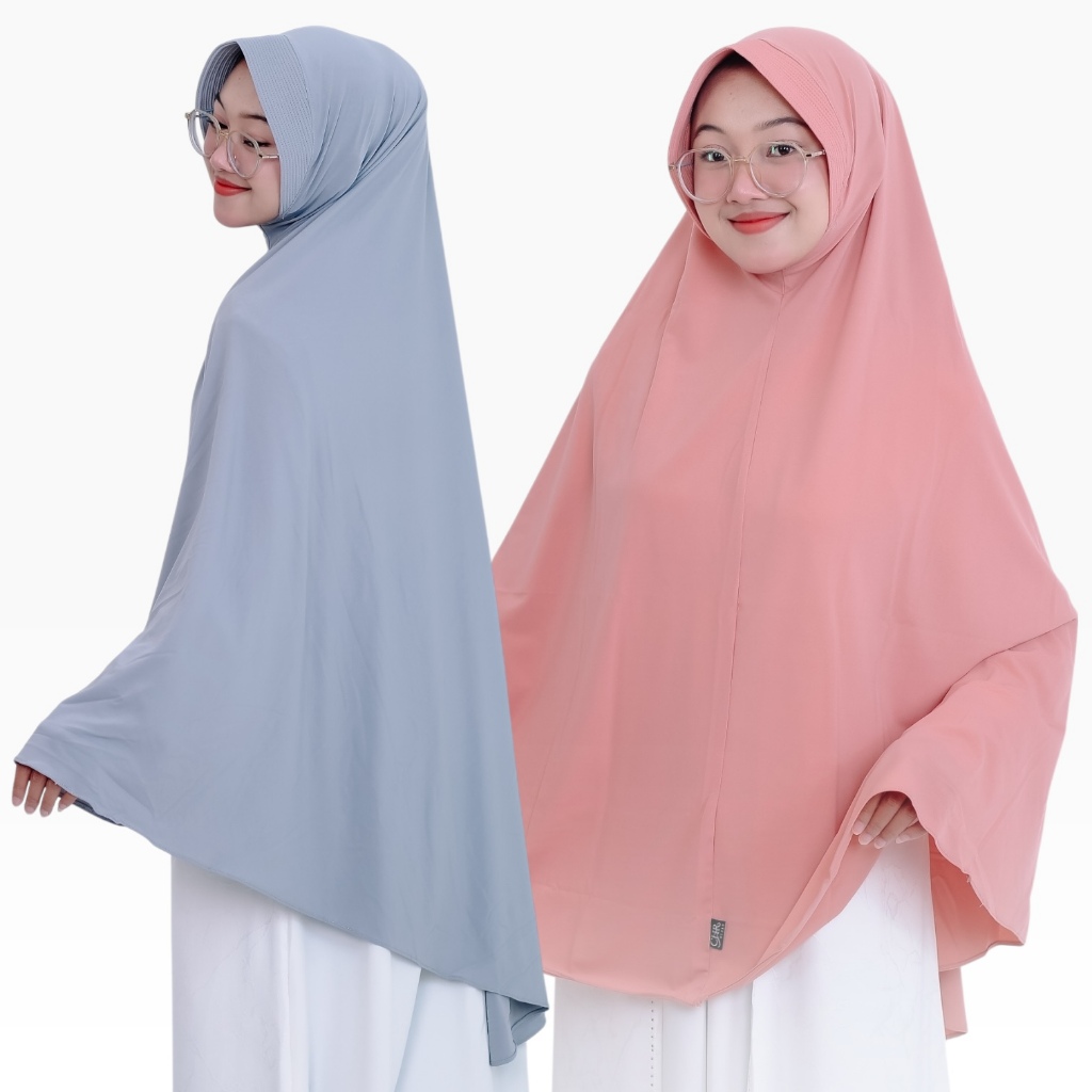 CHR Kerudung Bergo Polos Jumbo Hijab Instan Daily Bahan Jersey Super Orignal CHR