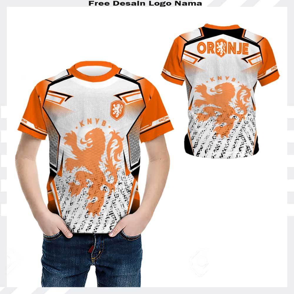 Jersey Sepak Bola Anak Piala Dunia 2026 Belanda - Jersey Belanda Pildun 2026 - Jersey Pildun 2026
