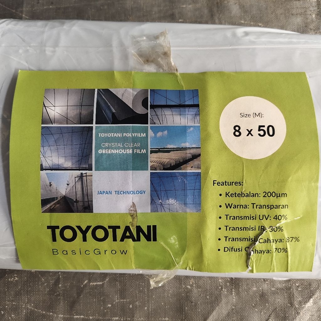 Plastik UV Toyotani Basic Grow Lebar 8 meter - Meteran