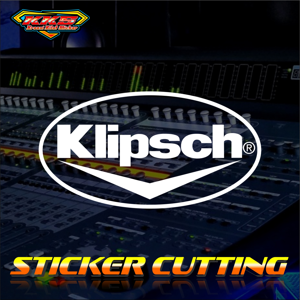 cutting sticker box sound system Logo klipsch.stiker variasi audio  Logo klipsch