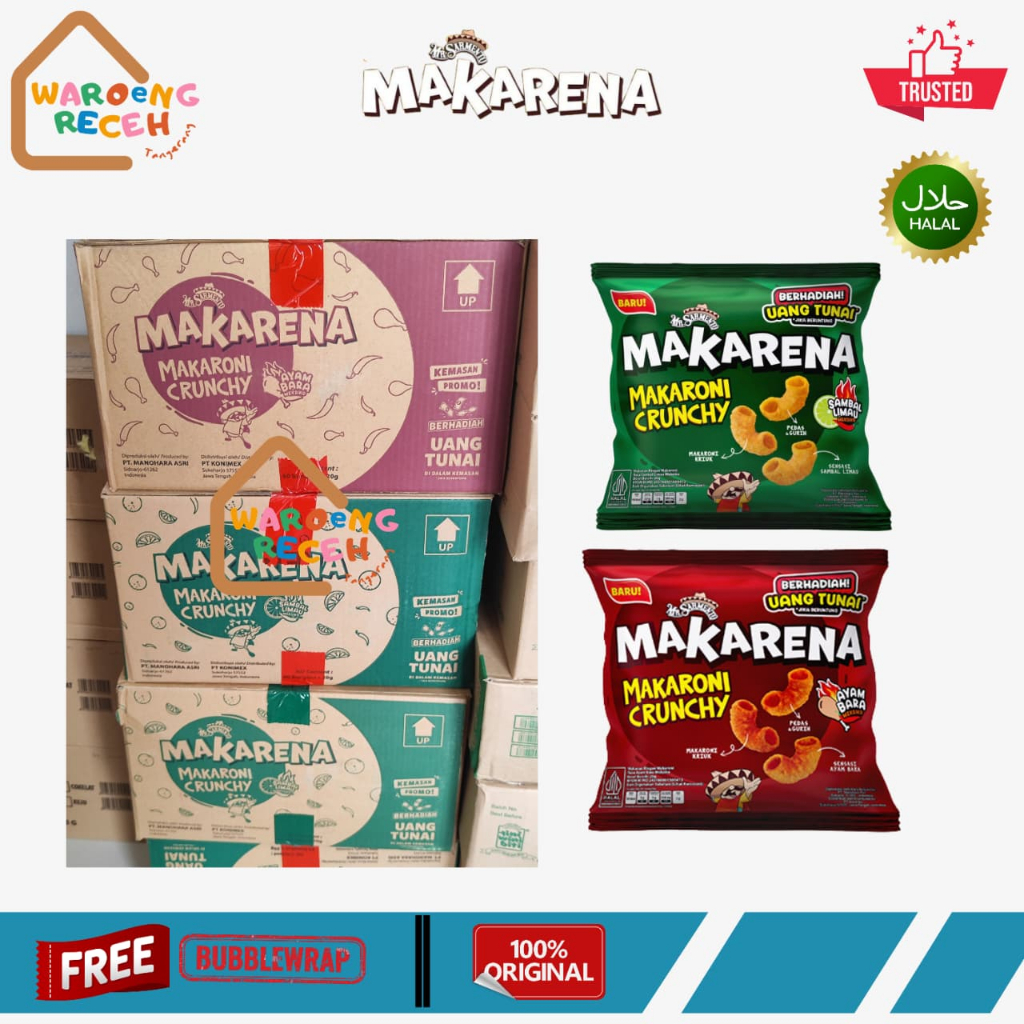 Mr. Sarmento Makarena Makaroni Ayam Bara Sambal Limo 20 Gr [1 DUS ISI 18 RENCENG]