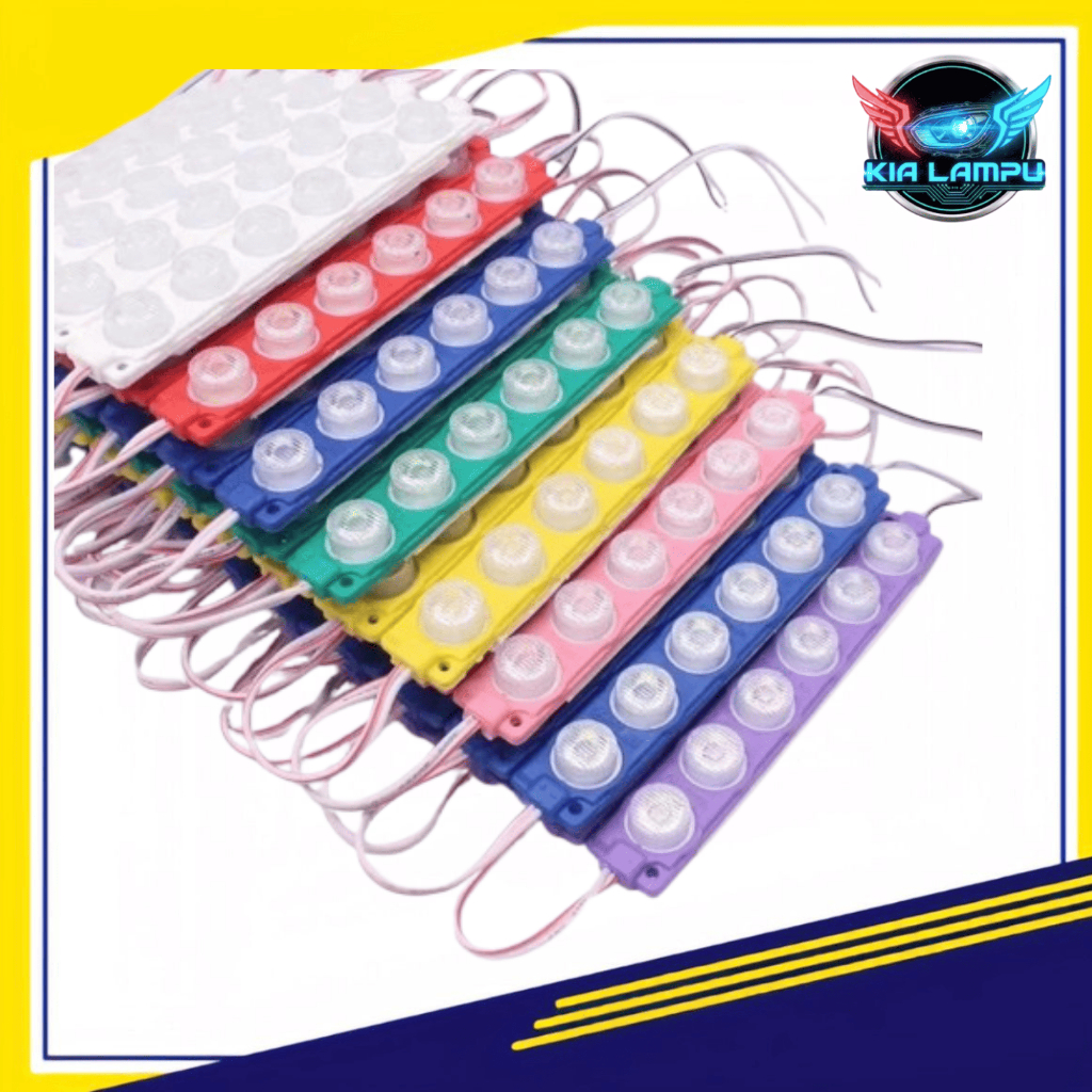 LED Module 6 Mata Panjang 6 Watt 12V/24V Lampu Kolong Motor Mobil Bus Truk Waterproof