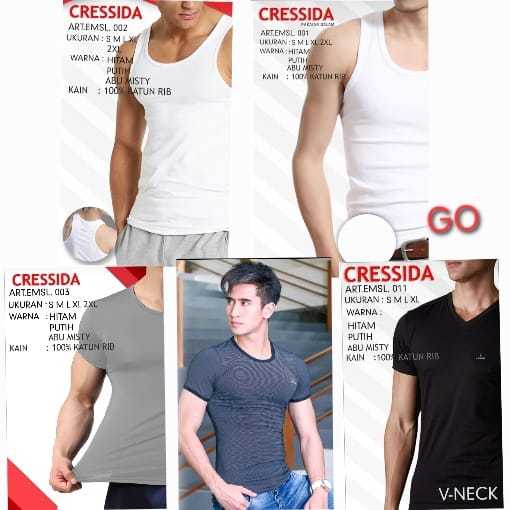 Gof CRESSIDA SINGLET PRIA EMSL Kaos Dalam Cressida Singlet Original M-2XL