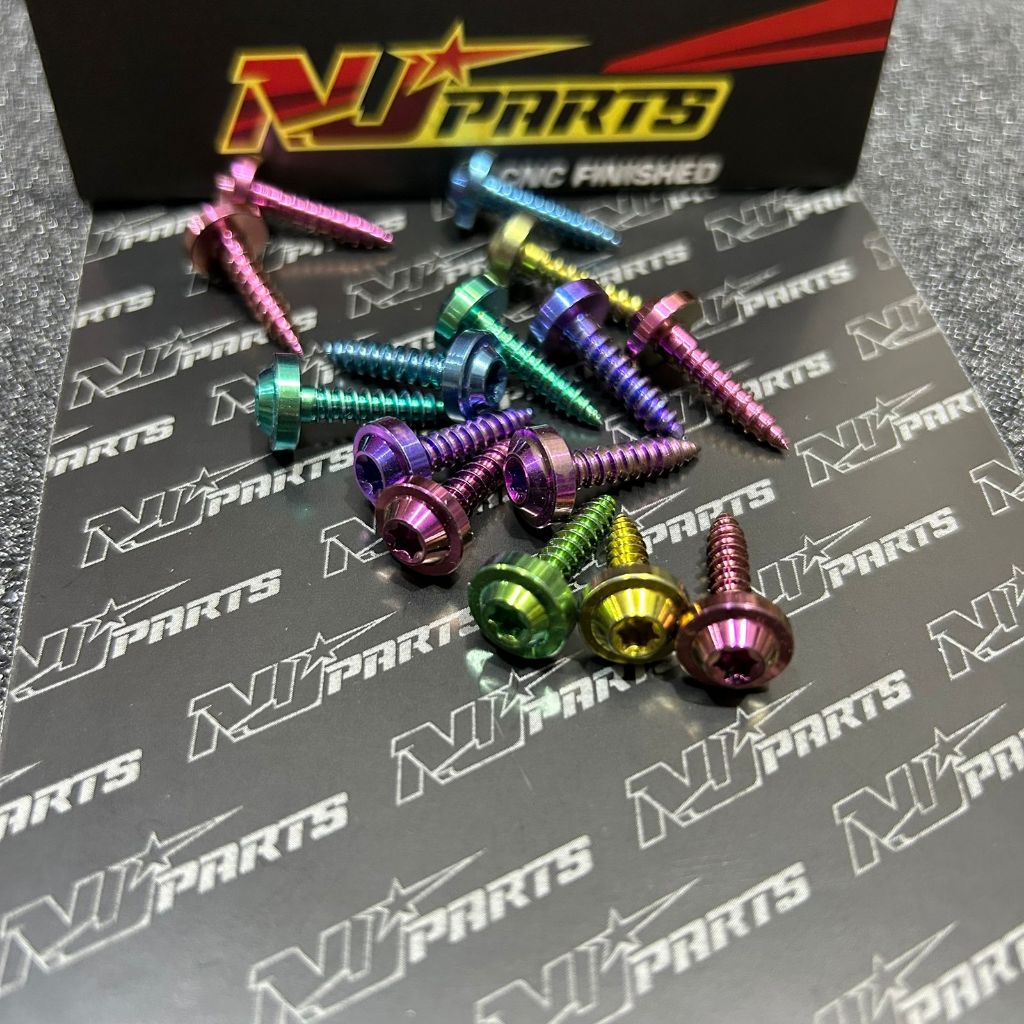 NJPARTS BAUT BODY TITANIUM HONDA HARGA SATUAN BAUT SKRUP UNTUK BODY MOTOR HONDA  BAUT BODY TITANIUM 