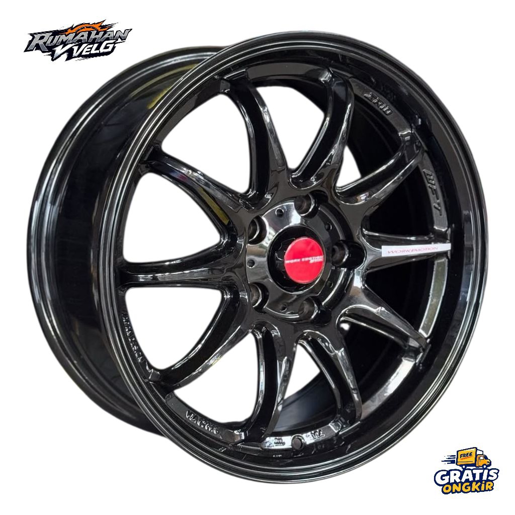 Velg Work Emotion ZR10 R16 Lebar 7 Rata Pcd 5X114,3 Et42 Warna Black Glossy