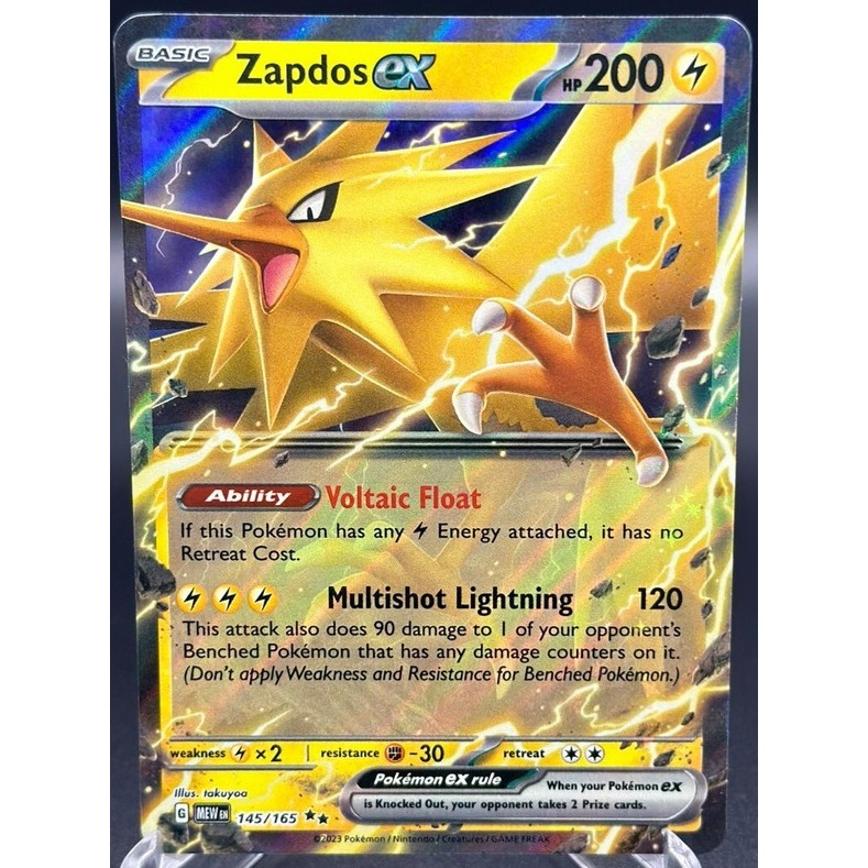 TCG Zapdos EX English HOLO 145/165 Kartu Pokemon Card Original