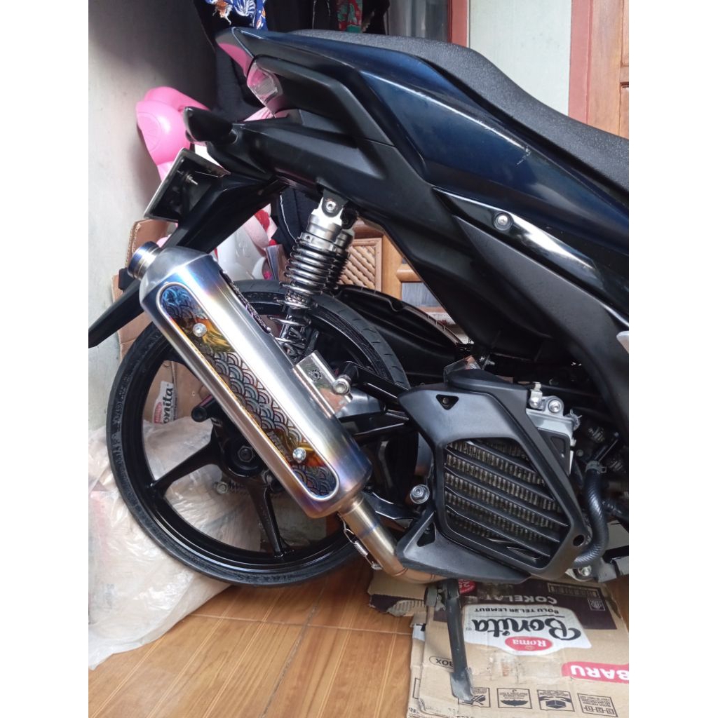 knalpot hr speed second saringan full inlet 38 out 38