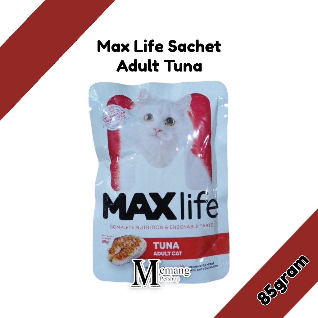 Max Life Cat Pouch 85gram Adult Tuna  - Makanan Kucing MaxLife Sachet - Cat Food