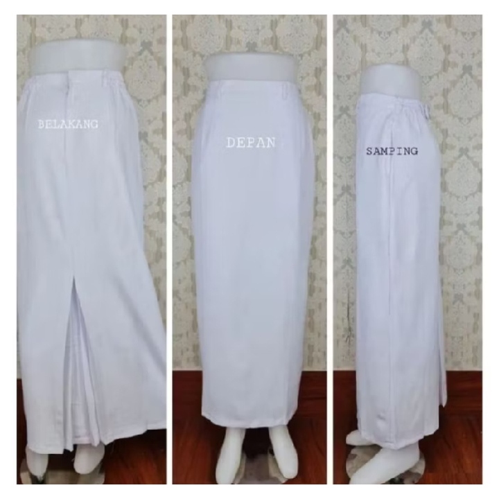 ROK SPAN BELAH BELAKANG SMP/SMA/SMK ROK SEKOLAH/KERJA ROK BAHAN ADEM DAN LICIN