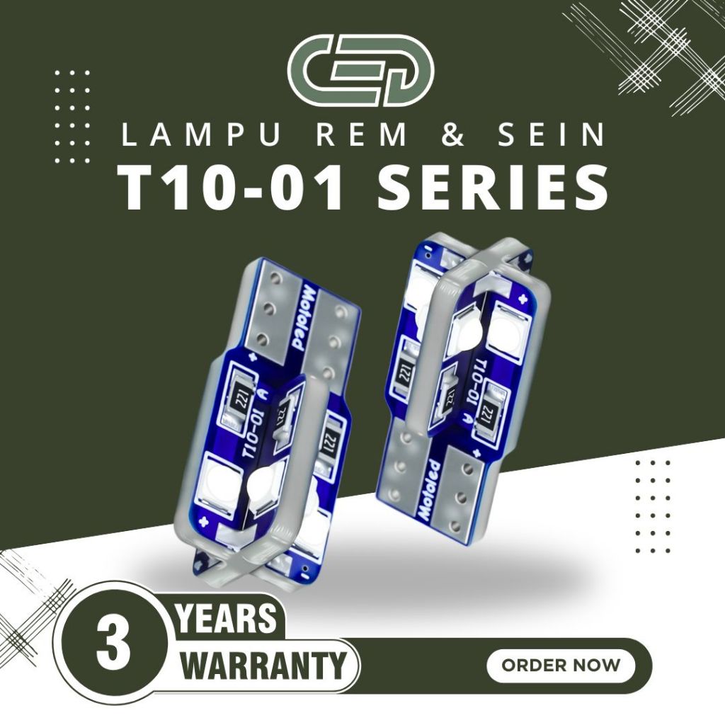CED Lampu Sein Senja Motor Mobil LED T10/T15 Universal 12V AC/DC – Super Terang & Lebih Aman | Senja