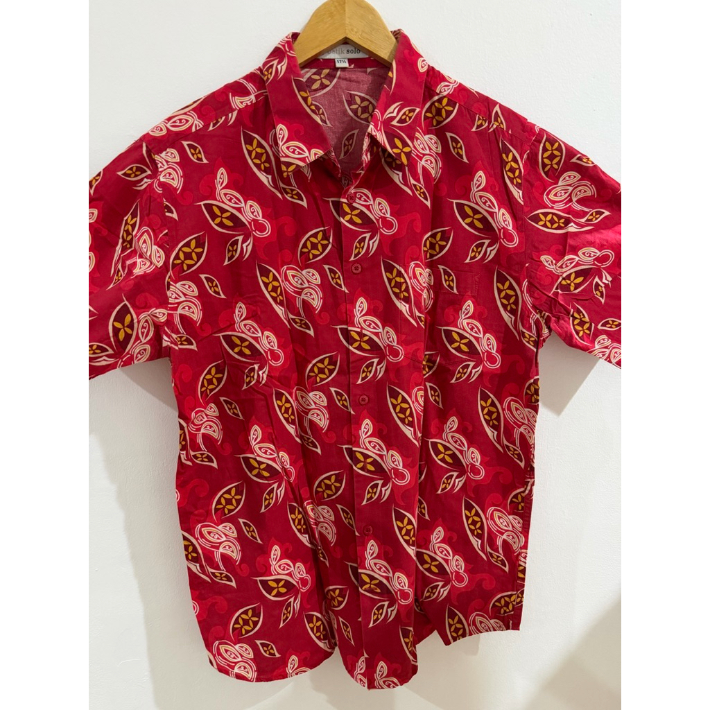 Preloved Kemeja Batik Solo Pria Size 17 1/2