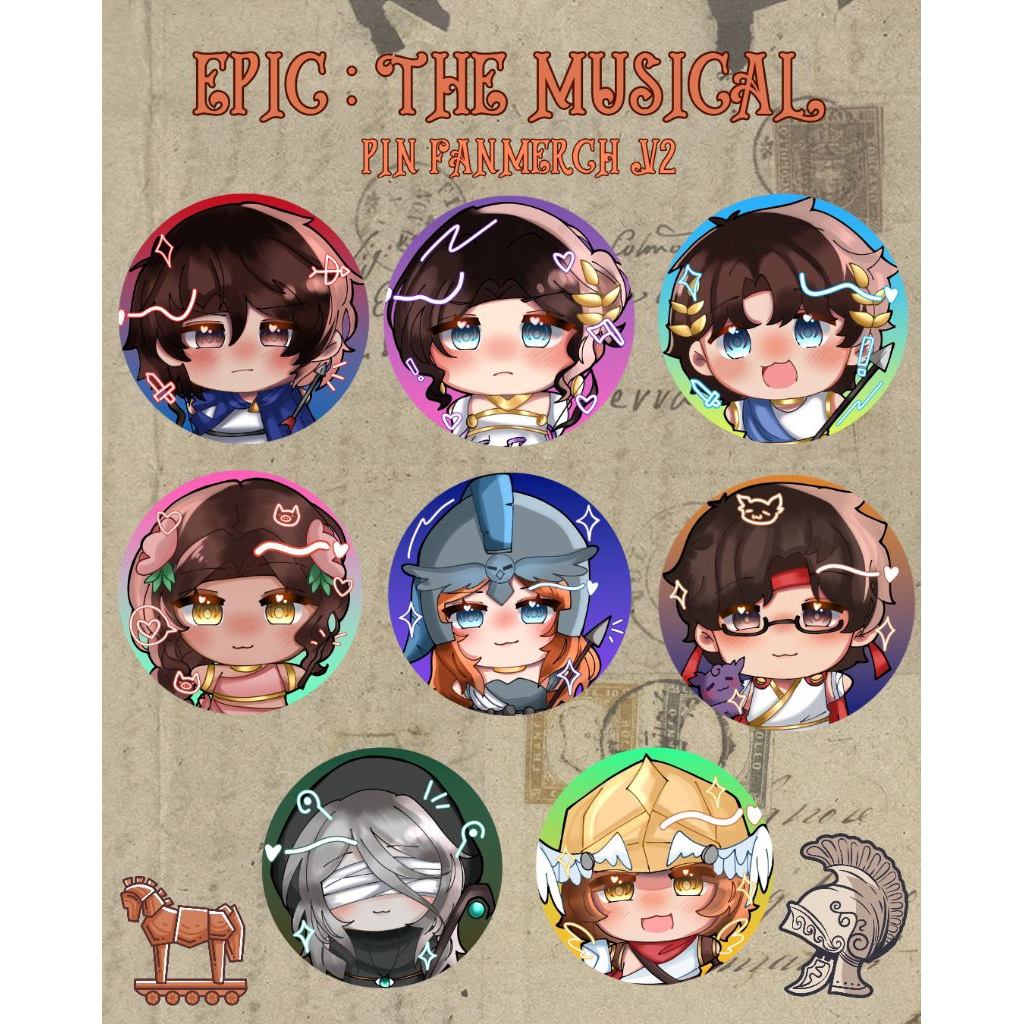 EPIC : The Musical Fanmerch pin/badge v2 (BACA DESKRIPSI)