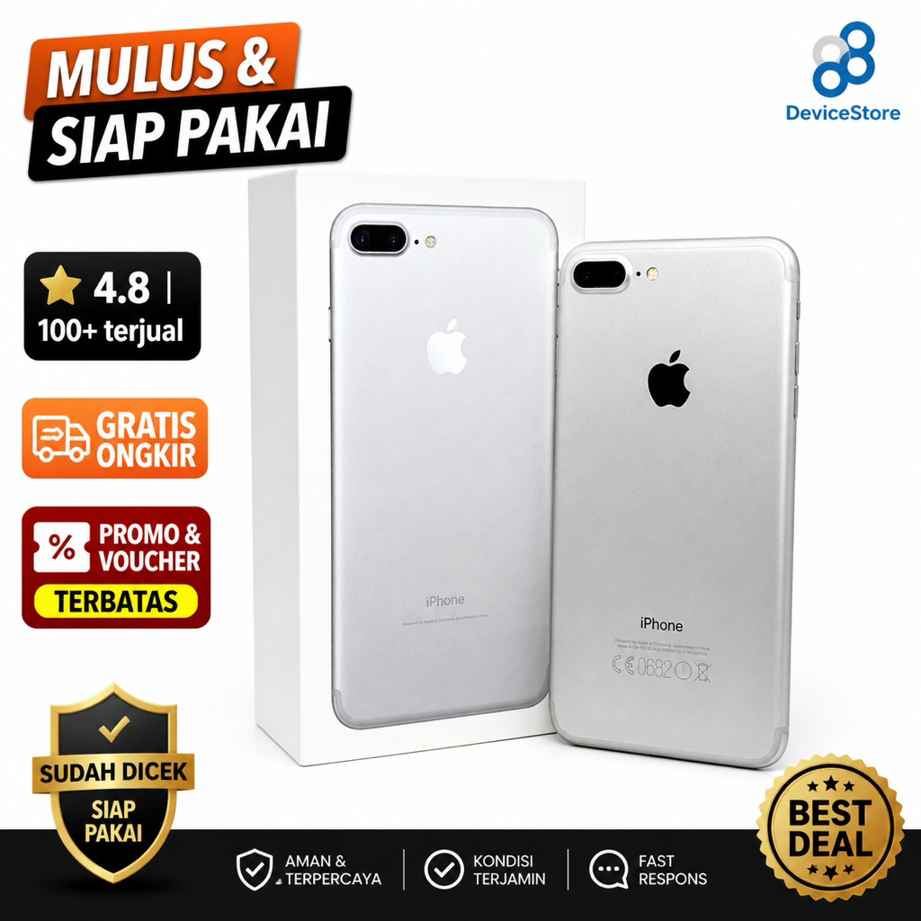 Smartphone IP 7+ 7 Plus 32 64 128 GB Second Ex Resmi & Ex Inter All Operator