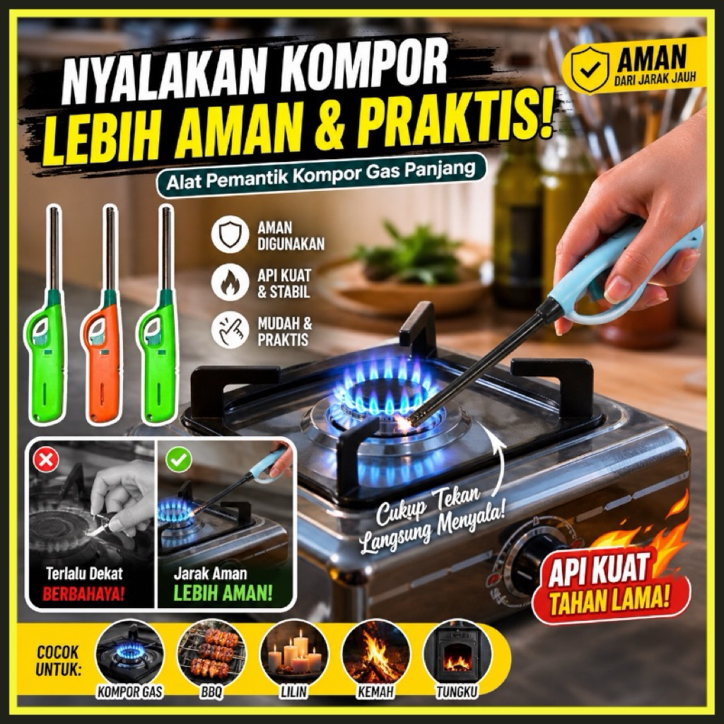 Korek Kompor Gas Panjang Korek Api Kompor Panjang Gas Lighter