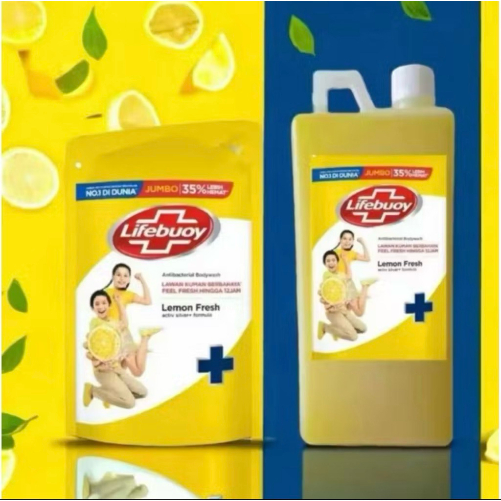 Sabun Mandi Cair Lifebuoy Lemon Fresh 1 Liter - Aroma Segar, Lembut, dan Tahan Lama