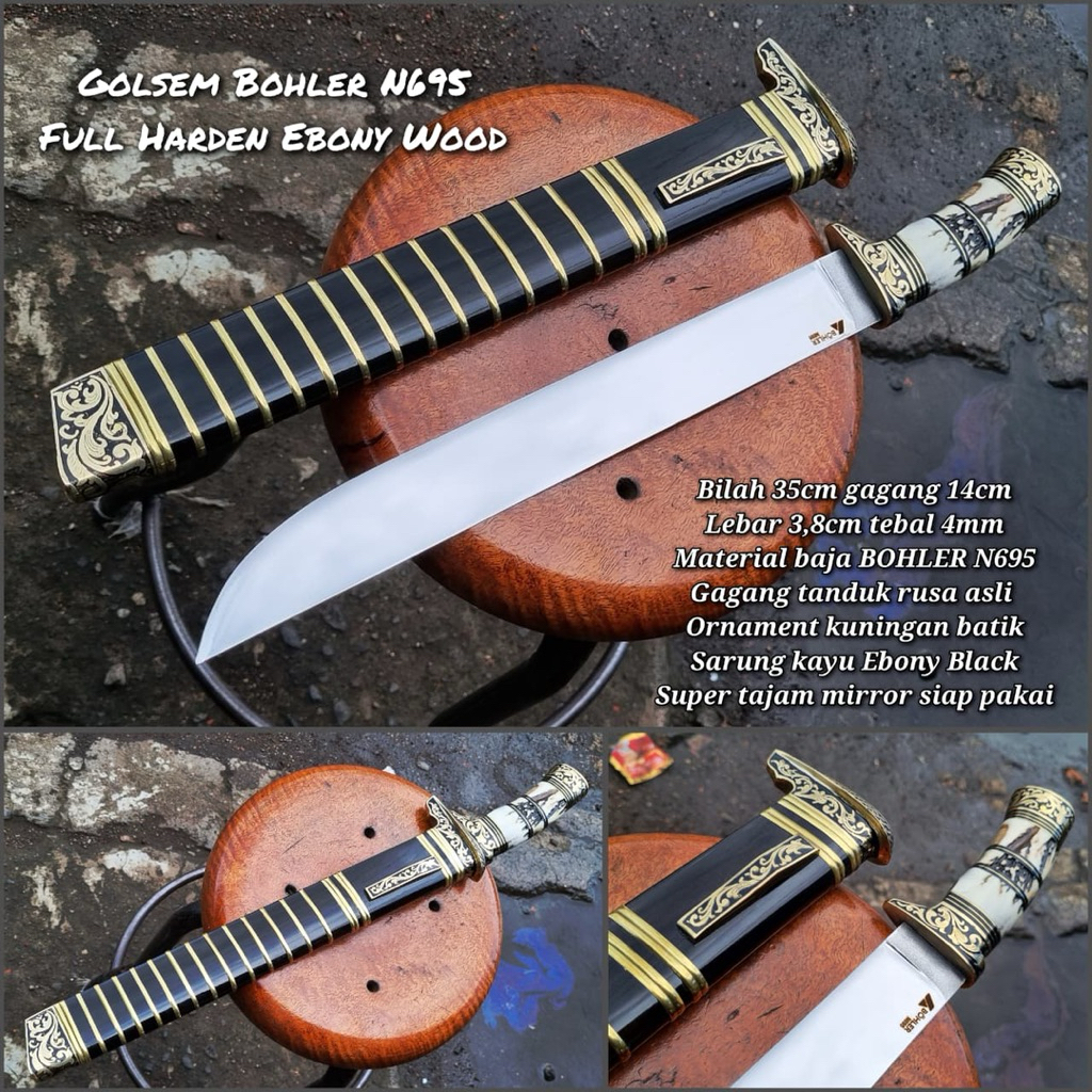 GOLOK PISAU SEMBELIH BAJA BOHLER K110 SUPER TAJAM 35 CM