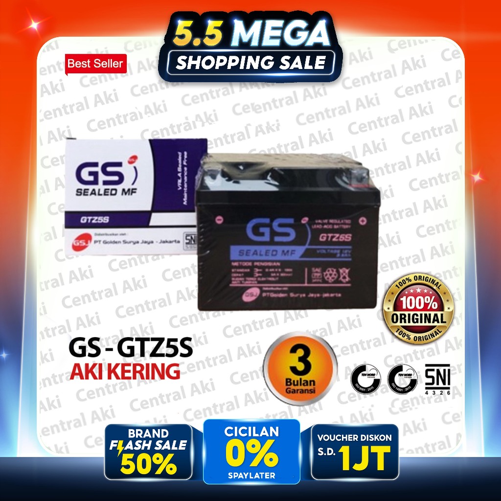 Aki Motor Honda Beat Aki Kering Accu Kering MF GTZ5S